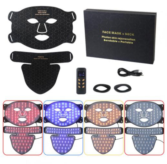 ⭐️480 perles LED Masque en silicone de luminothérapie LED 4 couleurs