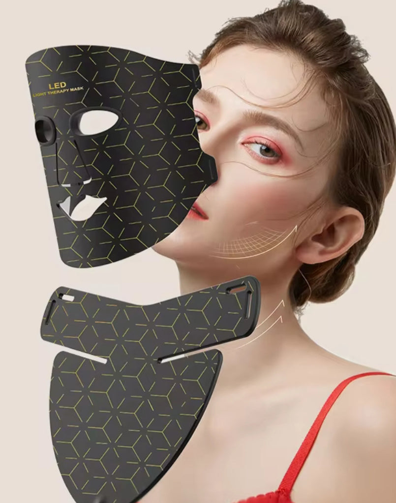 ⭐️480 perles LED Masque en silicone de luminothérapie LED 4 couleurs