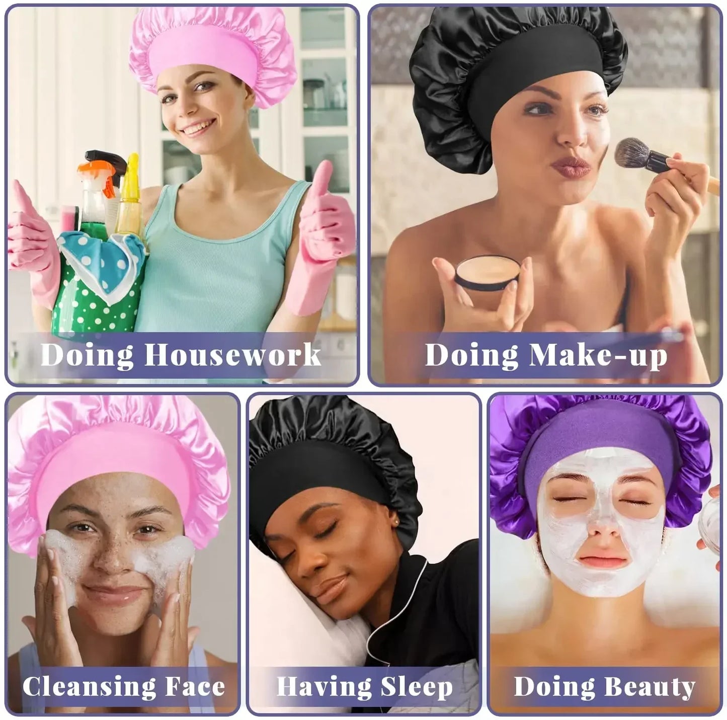 Bonnet doublé en Satin de soie douce